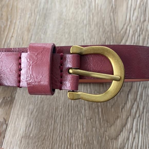 Nwot Target Red Belt With Gold Buckle 